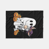 Grappige Geest Pompoen Halloween Kinderen Mannen V Fleece Deken (Voorkant (Horizontaal))