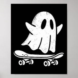 Grappige Geest Skateboarden Lui Halloween Kostuum Poster