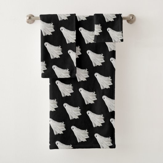 Grappige geest van Halloween verleden tekening Bad Handdoek (Insitu)