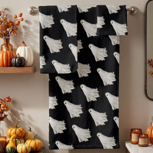Grappige Geest Van Halloween Verleden Tekening Bad Handdoek