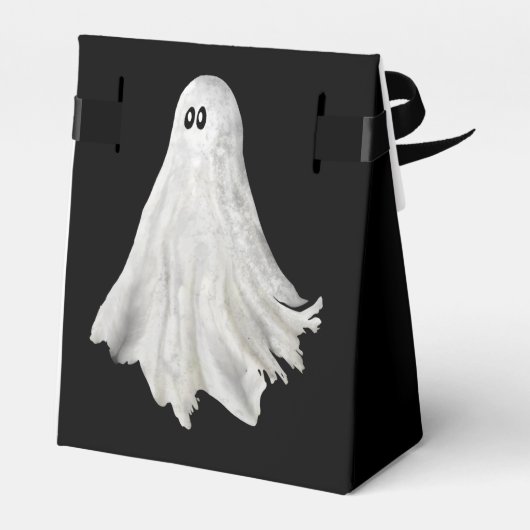 Grappige geest van Halloween verleden tekening Bedankdoosjes (Achterkant)