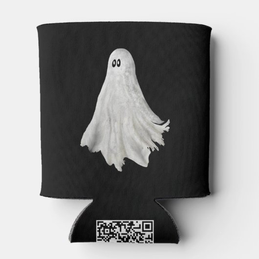 Grappige geest van Halloween verleden tekening Blikjeskoeler (Achterkant)