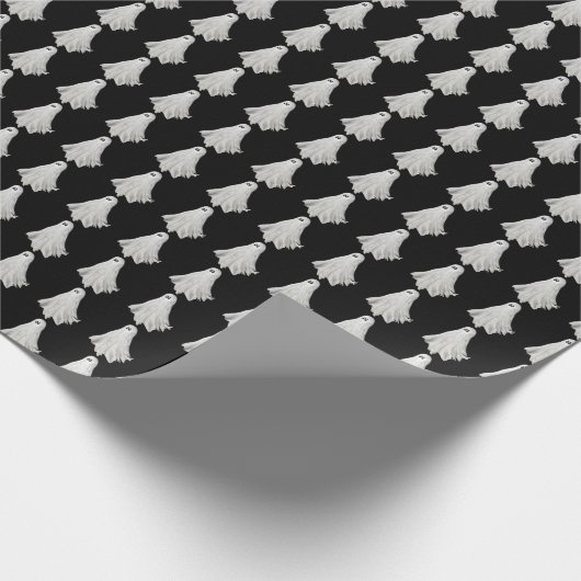 Grappige geest van Halloween verleden tekening Cadeaupapier (Hoek)