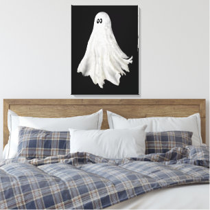 Grappige geest van Halloween verleden tekening Canvas Afdruk