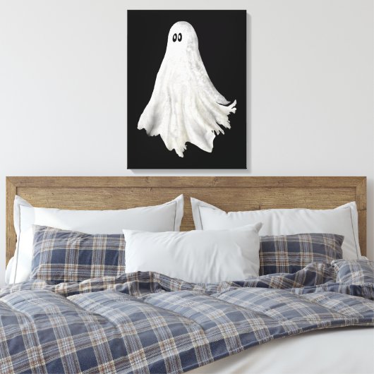 Grappige geest van Halloween verleden tekening Canvas Afdruk (Insitu (Slaapkamer))