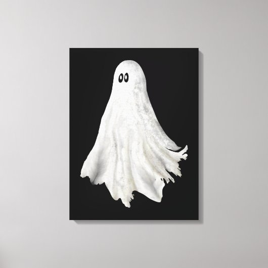 Grappige geest van Halloween verleden tekening Canvas Afdruk (Voorkant)
