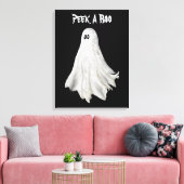 Grappige geest van Halloween verleden tekening Canvas Afdruk (Insitu (Woonkamer))