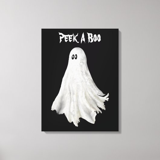 Grappige geest van Halloween verleden tekening Canvas Afdruk (Voorkant)