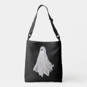 Grappige geest van Halloween verleden tekening Crossbody Tas (Achterkant)
