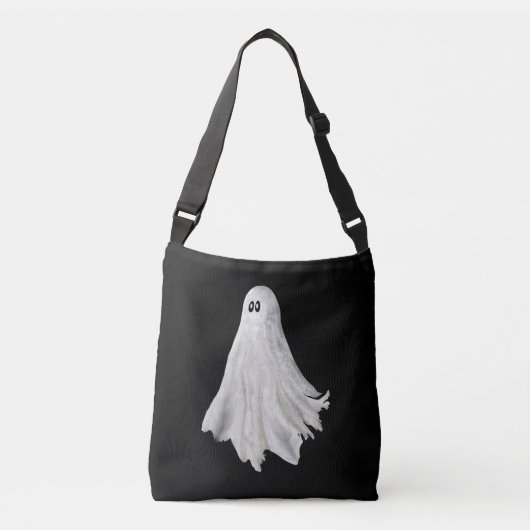 Grappige geest van Halloween verleden tekening Crossbody Tas (Voorkant)