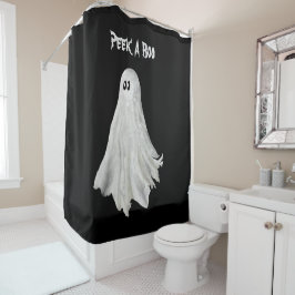 Grappige geest van Halloween verleden tekening Douchegordijn