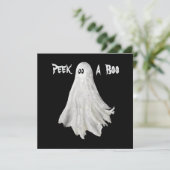 Grappige geest van Halloween verleden tekening Kaart (Staand voorkant)