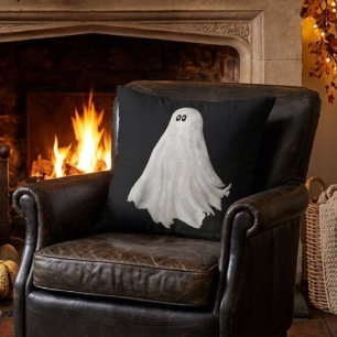 Grappige Geest Van Halloween Verleden Tekening Kussen