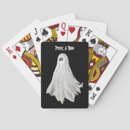 Grappige geest van Halloween verleden tekening Pokerkaarten