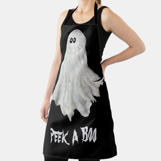 Grappige geest van Halloween verleden tekening Sch Schort (Insitu)