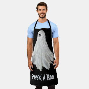 Grappige geest van Halloween verleden tekening Sch Schort