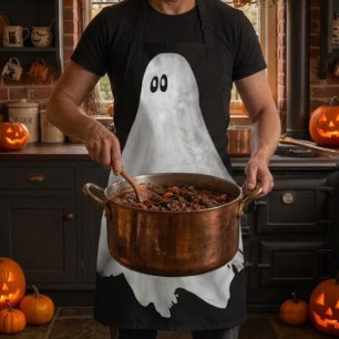 Grappige Geest Van Halloween Verleden Tekening Schort