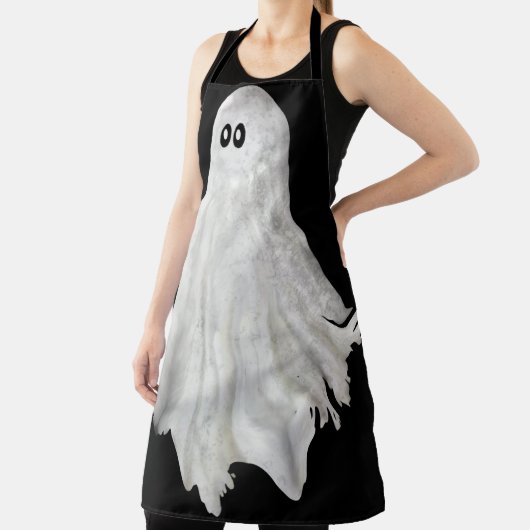 Grappige geest van Halloween verleden tekening Schort (Insitu)