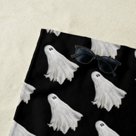 Grappige geest van Halloween verleden tekening Strandlaken