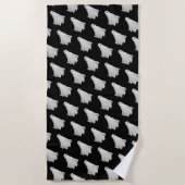 Grappige geest van Halloween verleden tekening Strandlaken (Voorkant)