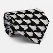 Grappige geest van Halloween verleden tekening Stropdas (Opgerold)