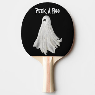 Grappige geest van Halloween verleden tekening Tafeltennisbatje