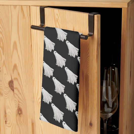 Grappige geest van Halloween verleden tekening Theedoek (Derde Gevouwen)