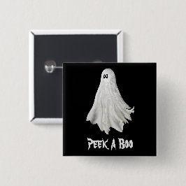 Grappige geest van Halloween verleden tekening Vierkante Button 5,1 Cm