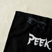 Grappige geest van Halloween voorbij tekenen stran Strandlaken (In situ)