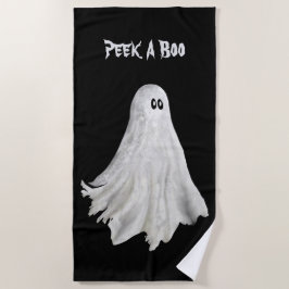 Grappige geest van Halloween voorbij tekenen stran Strandlaken