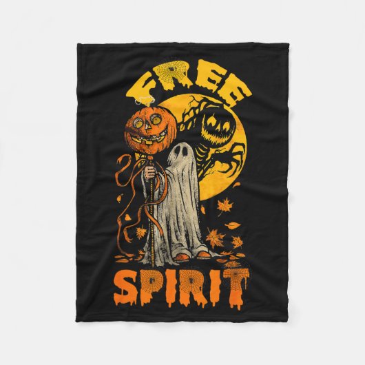 Grappige geest voor Halloween Fleece Deken (Voorkant)