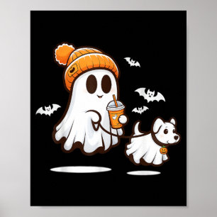 Grappige Geest Wandelende Hond Geest Hond Hallowee Poster