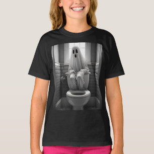 Grappige geest zitten in toilet t-shirt
