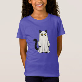Grappige Geest Zwarte Kat Halloween | Griezelige K T-shirt