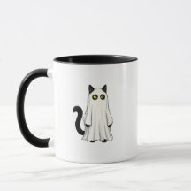 Grappige Geest Zwarte Kat Halloween