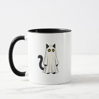 Grappige Geest Zwarte Kat Halloween Mok