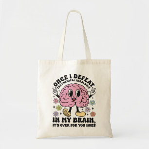 Grappige Geestelijke Gezondheid Citaat Brainy Tote Bag