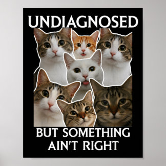 Grappige geestelijke gezondheid niet gediagnostice poster