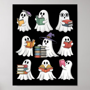 Grappige Geesten Boek Lezen School Leraar Hallowee Poster