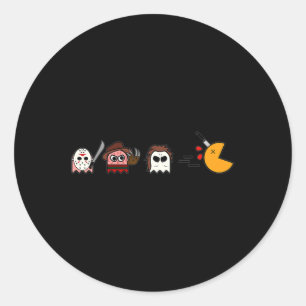 Grappige Geesten Parodie Halloween Gamer 80's Horr Ronde Sticker