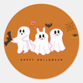 Grappige geesten poseren voor een Afbeelding | STI Ronde Sticker