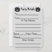 grappige geesten roepen boe zwarte halloween party kaart (Achterkant)