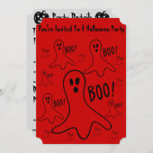 Grappige geesten schreeuwen boe! Halloween feest Kaart (Voorkant / Achterkant)