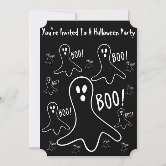 Grappige geesten schreeuwen boe voor Halloween Kaart (Voorkant)