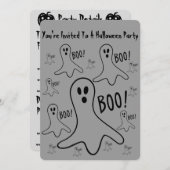 grappige geesten schreeuwen boo halloween Party Ui Kaart (Voorkant / Achterkant)