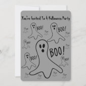 grappige geesten schreeuwen boo halloween Party Ui Kaart (Voorkant)