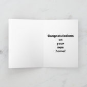 Grappige Gefeliciteerd Nieuwe Home kaart (Binnen)