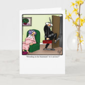 Grappige Gefeliciteerd Nieuwe Home kaart (Gele Bloem)