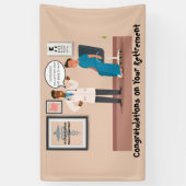 Grappige Gefeliciteerd Pensioen Banner (Verticaal)