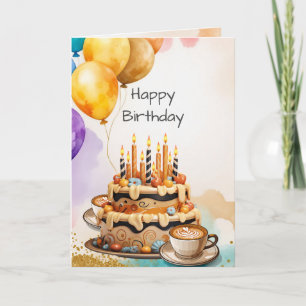 Grappige Gefeliciteerd Verjaardag Koffie Liefhebbe Kaart
